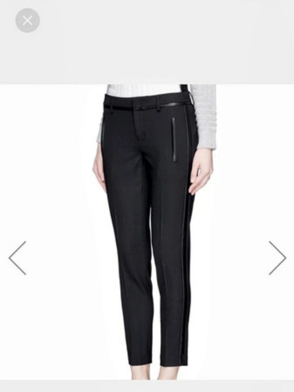 Vince 95WOOLSLIM Wool Slim Trousers in Black Size 0 Like New